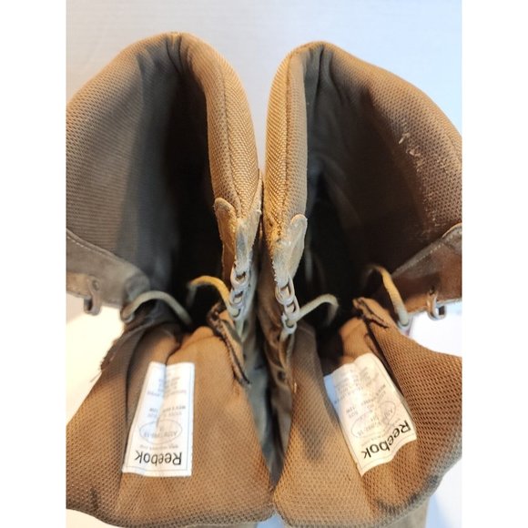 Reebok Mens 8" Tactical Boot Sublite Cushion RB8808 Khaki Leather Lace Up  12W - Picture 5 of 9